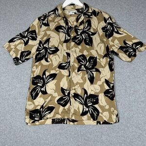 Zara Shirt Mens Medium Regular Fit Short Sleeve Floral Hawaiian Casual Vacation‎